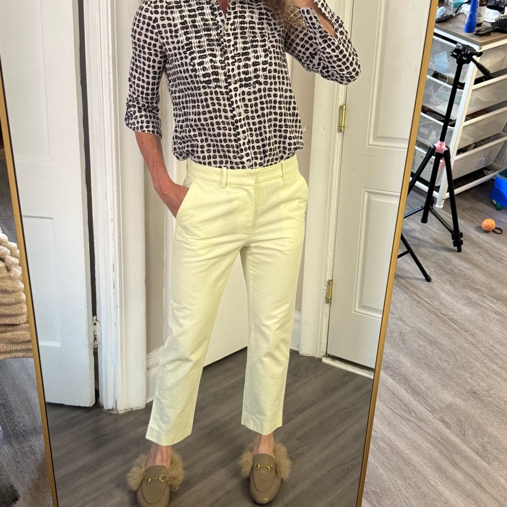 Sonia Rykiel Yellow Cotton Cropped Pants – Size 38/US 4–6